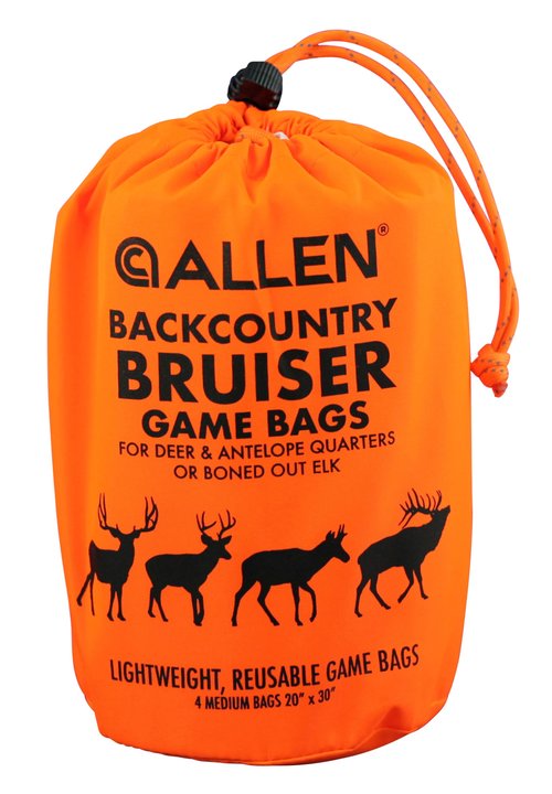 Allen Company Backcountry Quarter Bag - Reusable, Heavy-Duty, Drawstring Hunting Meat Bags - Durable Big Game Bags for Elk, Caribou, Deer - 4-Pack - 20" x 30" - White