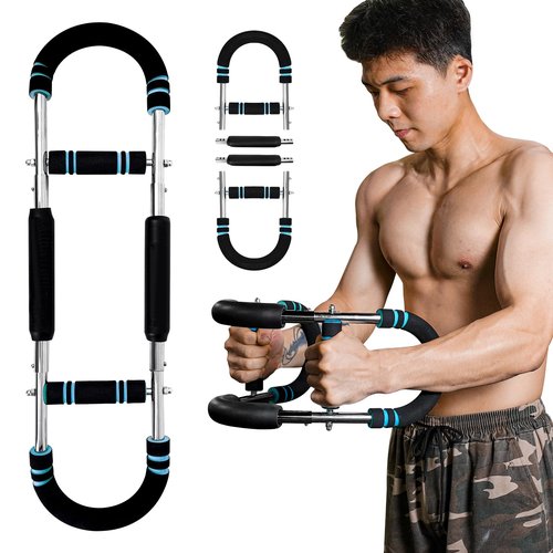 BudgetBliss Chest Workout Equipment, Twister Arm Trainer, Adjustable 5 Resistance Levels (66-110 lbs), Ergonomic Home Gym Strength Trainer, Chest & Arm Workout Equipment for Men & Women