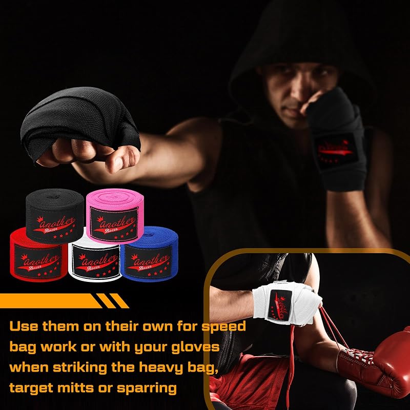 Jenaai 10 Pairs Boxing Hand Wraps 180-Inch Multicolor – MMA Kickboxing