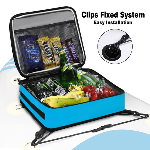Paddle Board Cooler Bag, WITSTEP Waterproof Surf Sup Deck Cooler Bag Insulated Leakproof 10 Cans, Sup Paddle Board Accessories Bag for Stand Up Paddleboard and Kayak