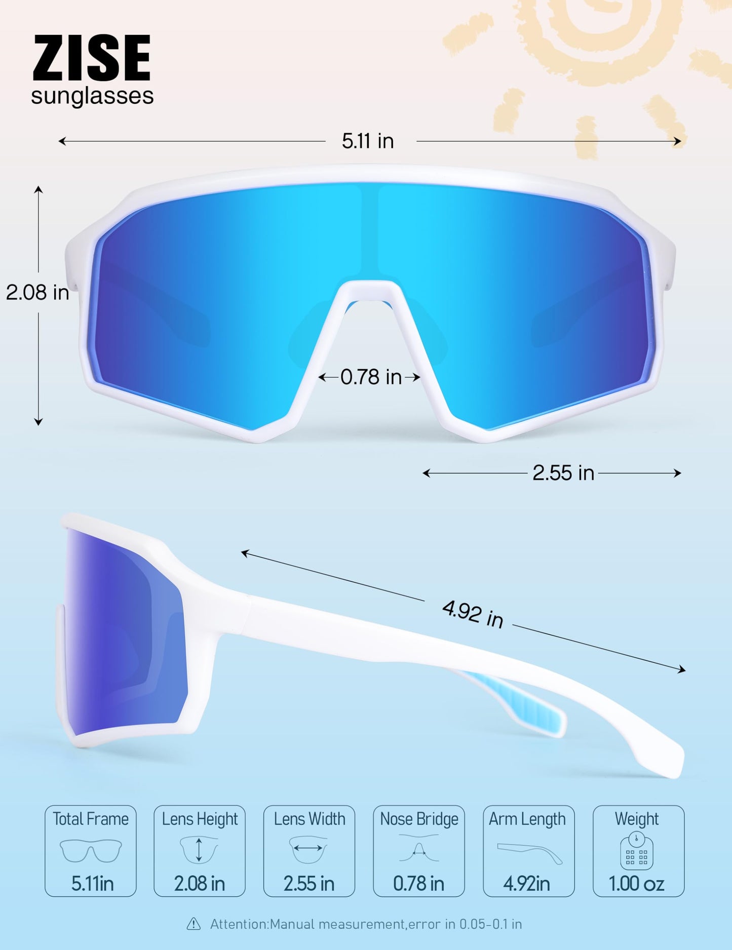 BIRCEN Kids Baseball Sunglasses for Youth - Boys Girls Polarized Sports Sun Glasses UV Protection for Cycling Age 5-12