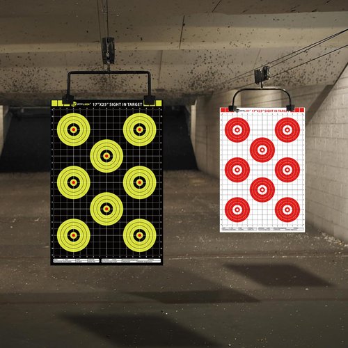 Atflbox Sight in Shooting Range Paper Target, 17X25 Inch High Visibility Bullseye Shooting Targets Suitable for Handgun, Rifle, Pellet Gun, Airgun, BB Guns, Airsoft (25 Pack)