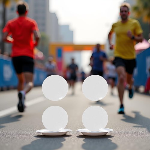 4Pcs White Marathon Race Number Magnetic Race Bib Holders Running Fix Clips Buckle Running Waist Packs Sports and Outdoors, Waist Packs