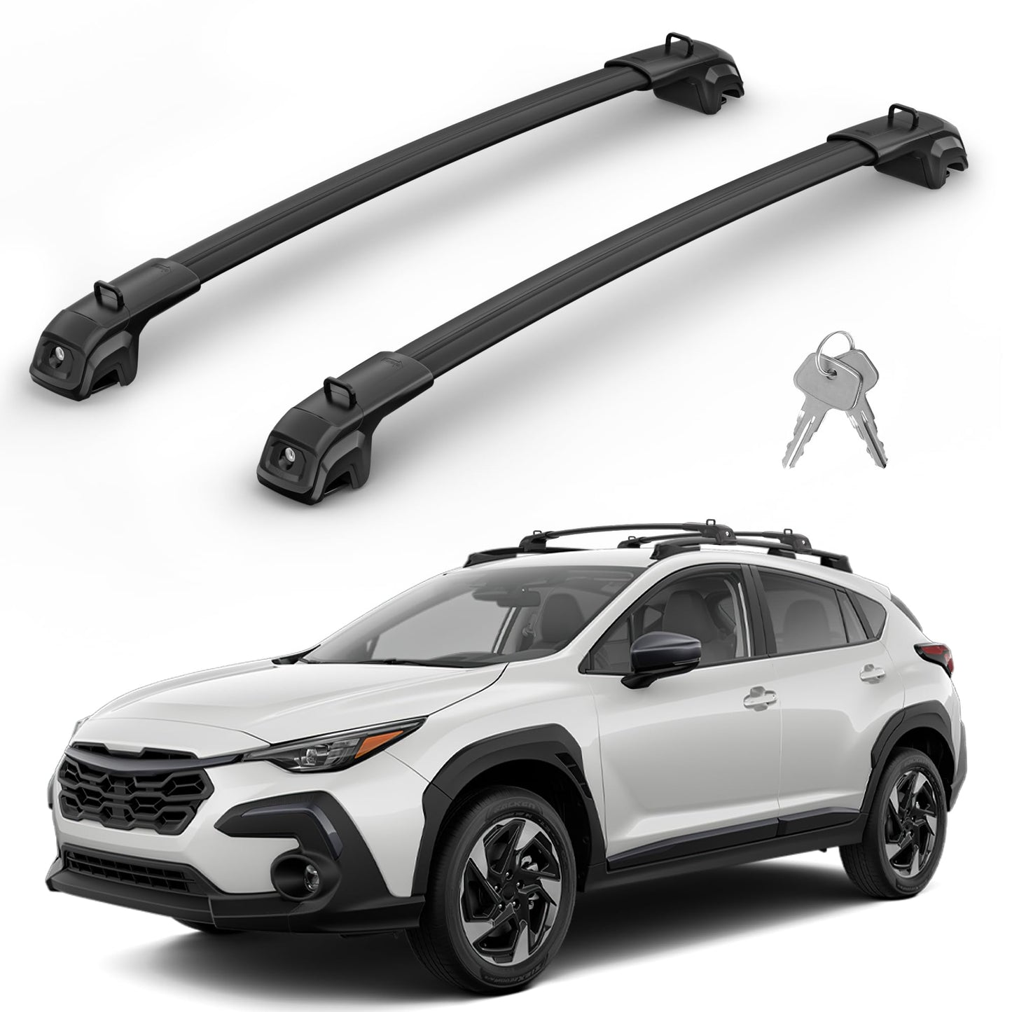 330Lbs Roof Rack Cross Bars Compatible with Subaru Crosstrek 2024 2025 2026 (Not for Wilderness), Heavy Duty Aluminum Roof Rails Top-Mount Crossbars Rooftop Luggage Racks Cargo Carrier