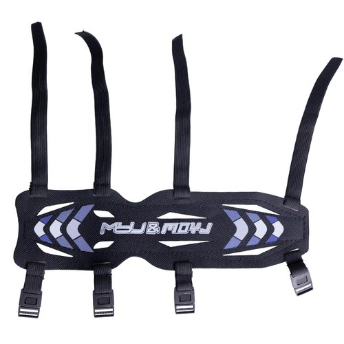 Moyujian 11.2in Long/6.7in Short Armguard Professional Competition Archery Bow Range with 4-Strap/2-Strap Buckles Shooting Practice Guard Nylon Carbon Forearm Protector Arm Guard（Black，Long）