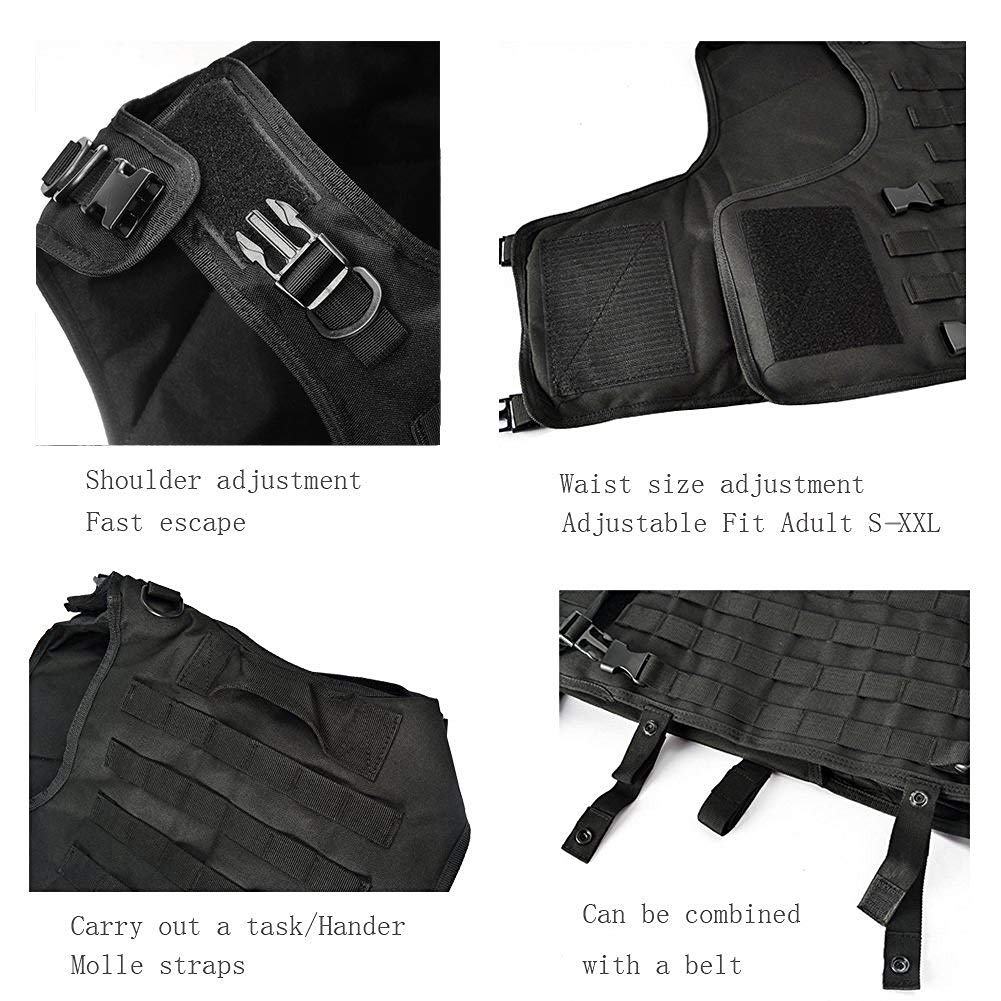 vAv YAKEDA Tactical Airsoft Vest for Men (Black)