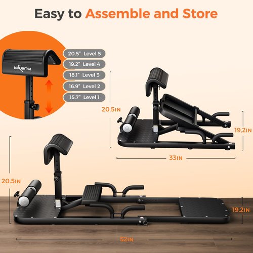 BODY RHYTHM Hip Thrust Machine with 2 Sets of Resistance Bands, Sissy Squat Machine, Glute Machine, Squat Workout Machine & Glutes Workout Equipment, Bulgarian Split Squat Stand for Legged Lunges.
