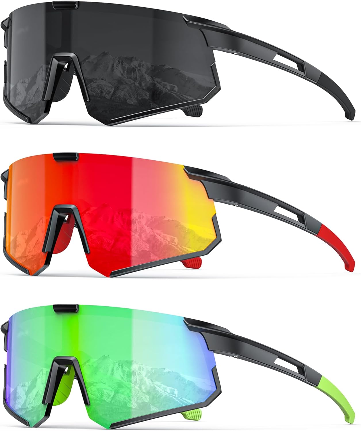 KALIYADI Polarized-Sunglasses Men Running-Sunglasses: Mens Polarized Sports Sunglasses Womens Cycling Driving Fishing