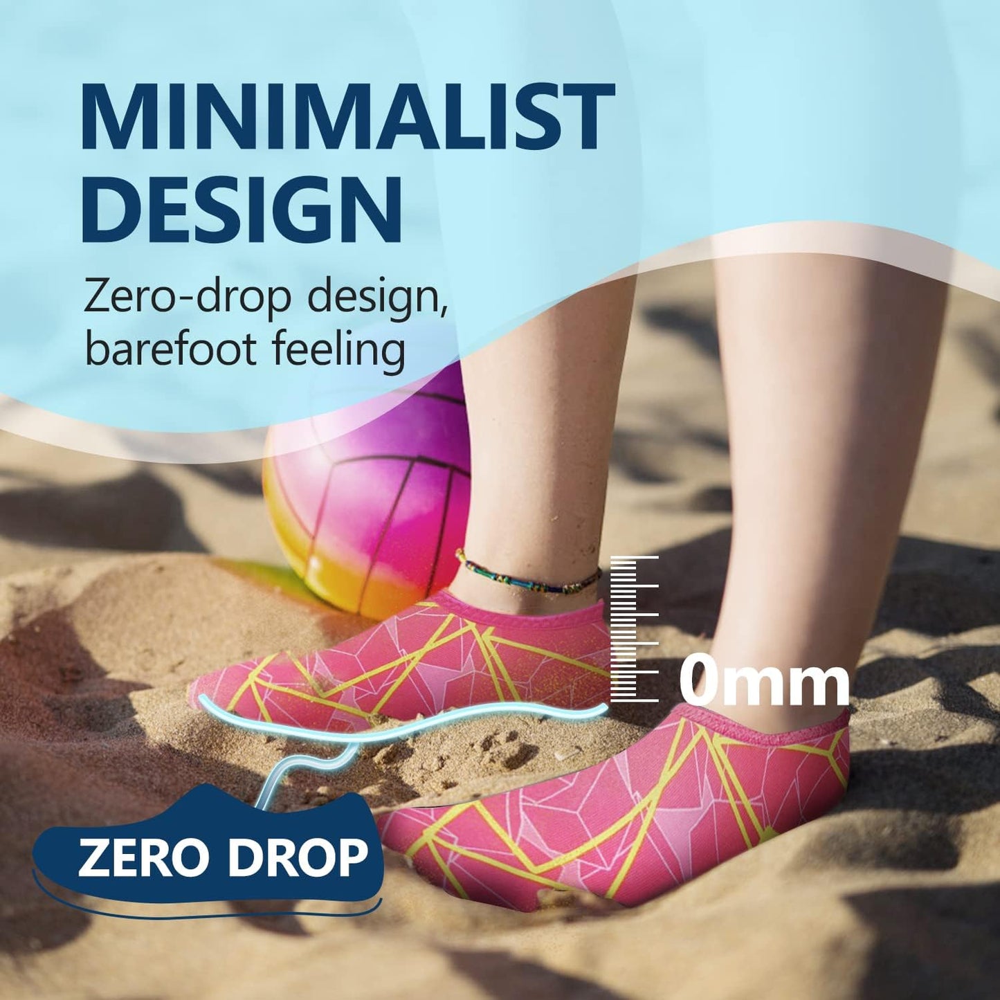 JACKSHIBO Water Shoes for Women Men Swim Shoes Water Socks for Cruise Essentials Swimming Aqua Beach Pool Yoga Surf