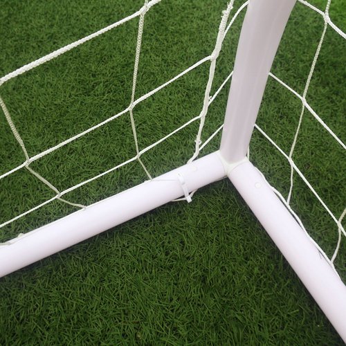 Portable Soccer Goal, 8 Feet, PVC Frame with Net, White