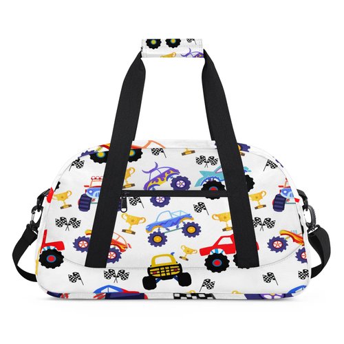 Kids Duffel Bag for Boys - Sport Gym Bag for Woman Man Weekender Overnight Bag Travel Duffle Bag Practice Workout Dance(Car)