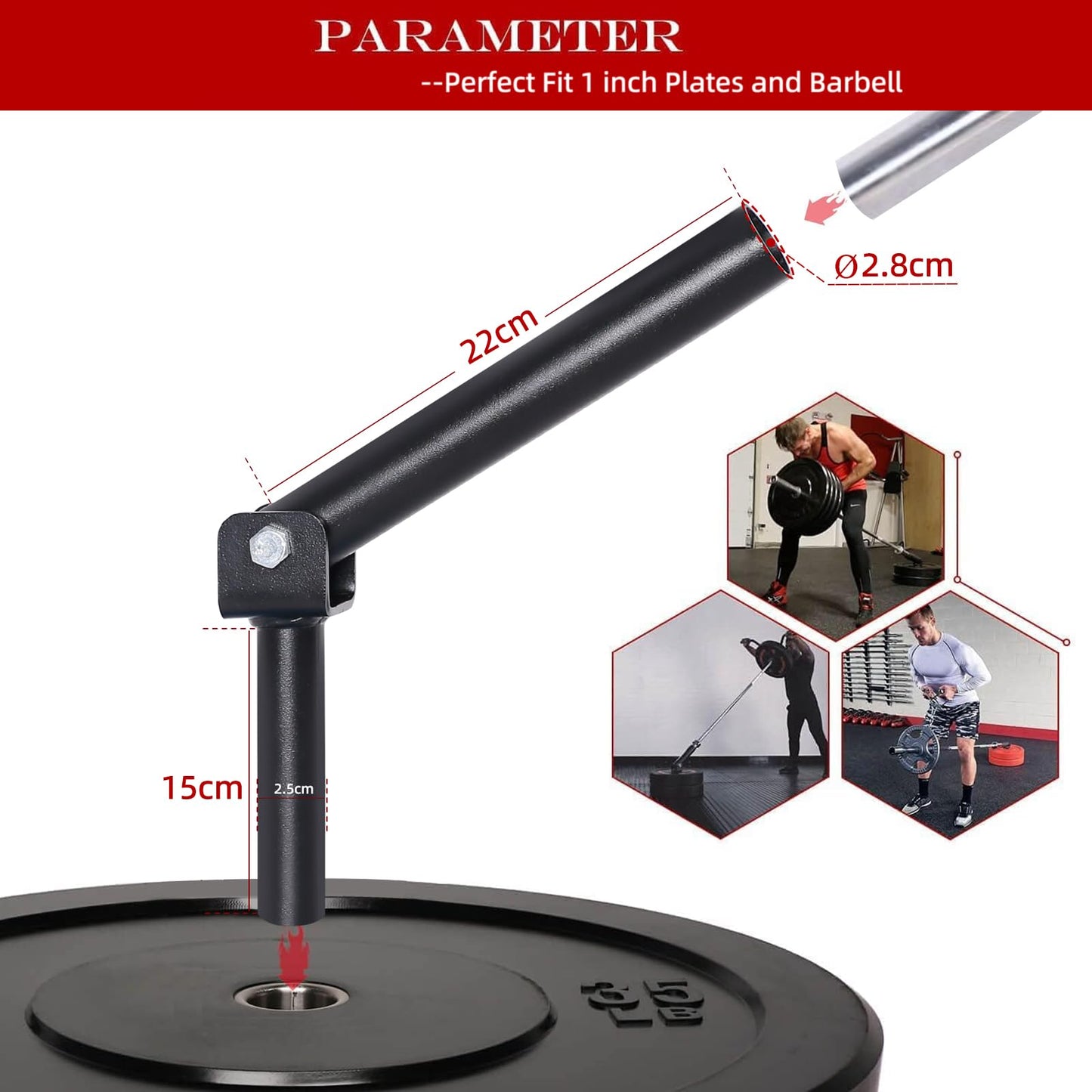 SYL Fitness Double D Grip Handle Cable Attachments, Tricep V-Shaped Pull Down Bar, Landmine Row Handle for Barbell, Cable Machine Accessories for Gym