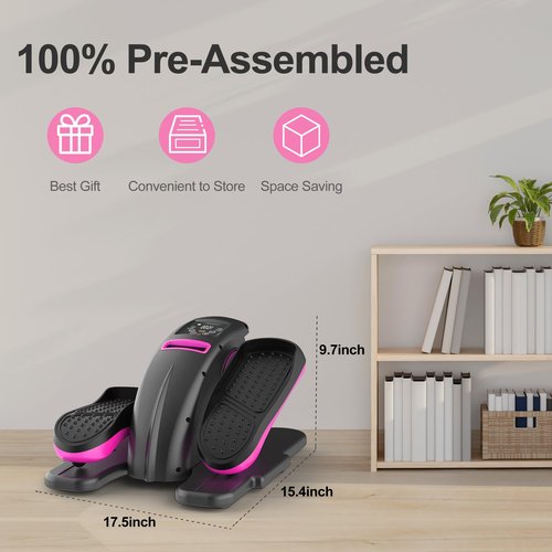 Mysuntown Under Desk Elliptical for Home, Leg Exerciser While Sitting for Seniors, Quiet and Portable Ellipse Leg Exerciser with Remote Control, for Men and Women