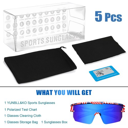 YUNBLL&KO Sports Polarized Sunglasses Men Women UV400 Protection Kids Youth Baseball Sunglasses for Cycling Softball Running