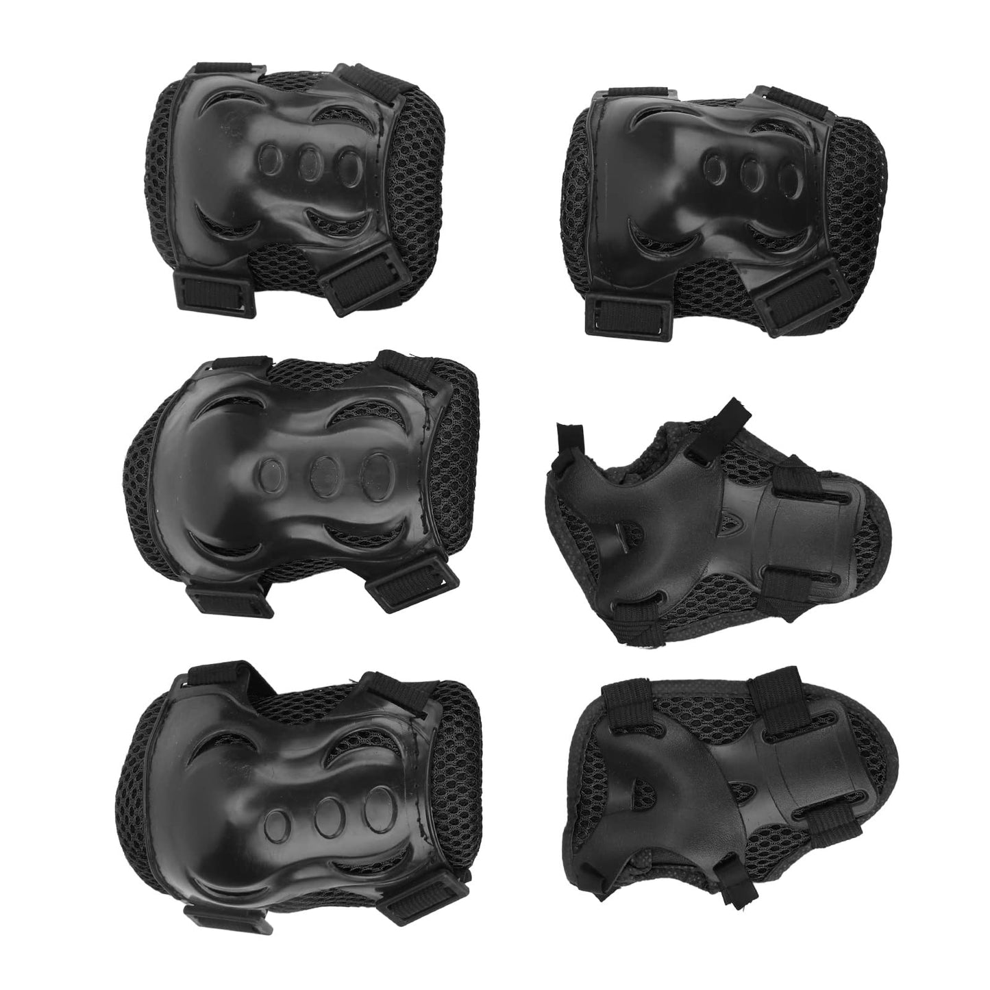 Jwthee 6PCS Kids Knee Pads and Elbow Pads Set for Kids 6-18 Years Old, Kids Protective Gear Set Skate Guards Roller Skate Accessories for Cycling, Inline Skating, Scooter Riding Sports (Black)