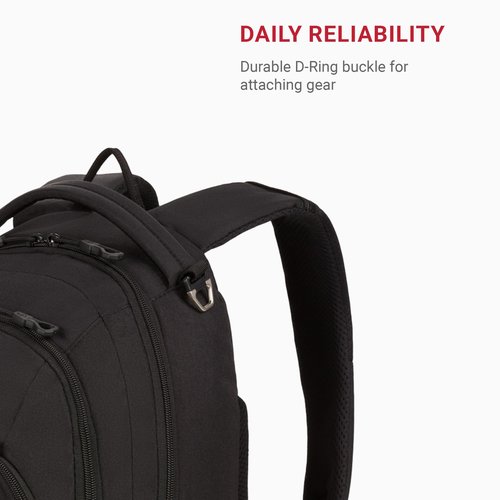 SwissGear 1186 Bungee Backpack, Black, 17-Inch