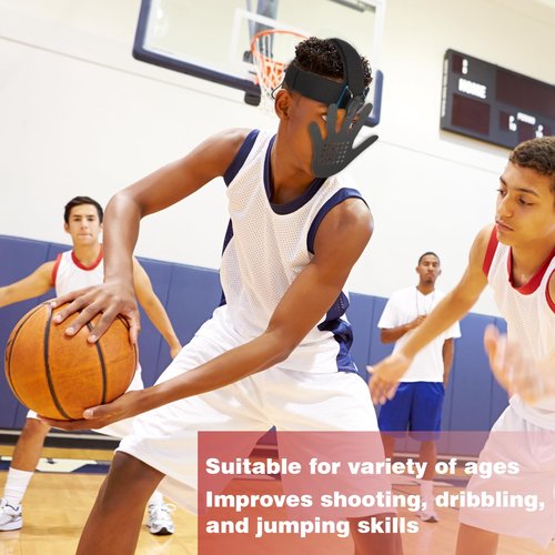 Hand in Your Face Basketball Mask, Upgrate 3D Eye-Blocking Adjustable Anti-Slip Training Mask, Shooting Dribble Basketball Training Equipment, Fit for Kids/Adults