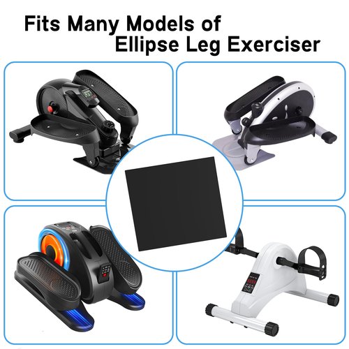 Ellipse Leg Exerciser Machine Mat, Non-Slip Workout Mat for Under Desk Ellipticals, Suitable for Electric Seated Foot Pedal Exerciser, Improves Machine Stability & Protects The Floor