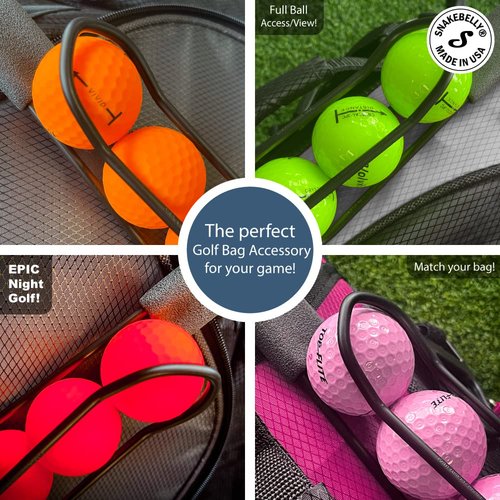 SnakeBelly Golf Ball Holder - Pro with Quick-Draw Release (Black)