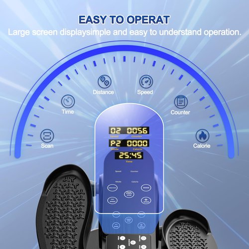 Under Desk Elliptical Machine - Upgraded Model， Ellipse Leg Exerciser for Seniors Fully Assembled, Quiet & Portable，Electric Seated Pedal Exerciser with Remote Control & 12 Adjustable Speeds