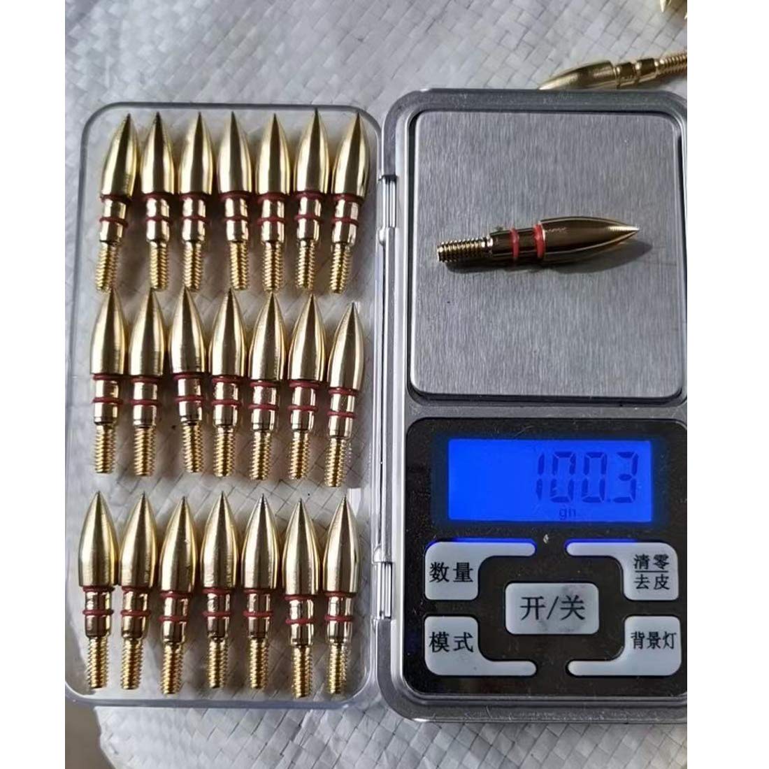 12PCS Arrow Points Tips 75 90 100 125Grain Broadheads Arrow Head Hunting Shaft ID6.2mm Archery Accessories Bows (100grain Gold)