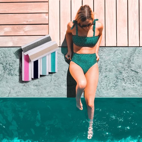 LULUHOME Large Oversized Beach Towel - Big Cotton 36 x 70 Inch Striped Pool Towel, Large Cabana Soft Swimming Towel for Adult Men Women,Chiffon