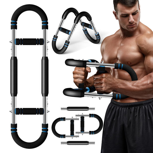 IAULF Twister Arm Trainer, 66-110lbs Adjustable Workout Equipment - U-Shaped Strength Training Equipment for Chest, Trainer for Men, Shoulder & Forearm Workout, Home Gym Fitness, Muscle Building