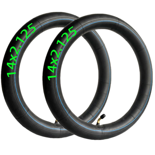 2-Pcs 14x2.125 Inner Tube, 14x2.125 Bike Tube for Electric Bike, 14 Inch Replacement Bicycle Tire Angled Valve Stem for Electric Bike