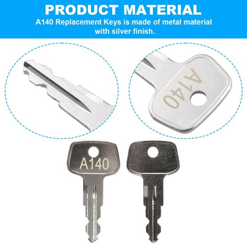 A140 SKS roof Rack Key,Yakima Replacement Key,Replacement Keys for Yakima SKS Ski,Carrier Racks,Cargo Box,Roof Racks and Crossbars with Code Series A140[2 Pack]