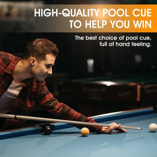 HMQQ Pool Cue Stick/Billairds cue Stick Pool Stick 58" Set of 2/Set of 4 /Set of 4 20OZ, 48" Set of 2/ Set of 4, with Different Weight/Size/Quantity (48" Set of 2)
