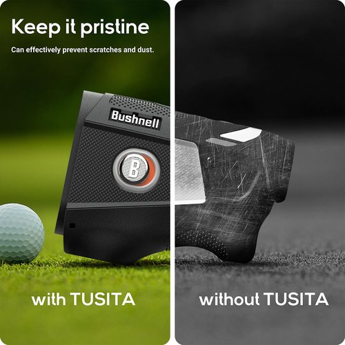 TUSITA Silicone Case Compatible with Bushnell Tour V6 / Tour V6 Shift Laser Golf Rangefinder - Black