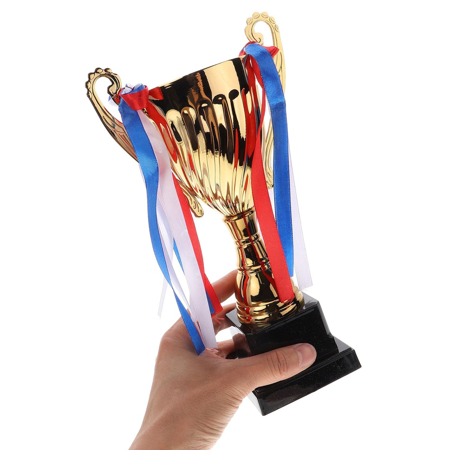 NUOBESTY Sports Competition Trophy Cup 14.96In Metal Gold Trophy for Team Sports Awards Annual Achievement Prize for Soccer Football and School Tournaments