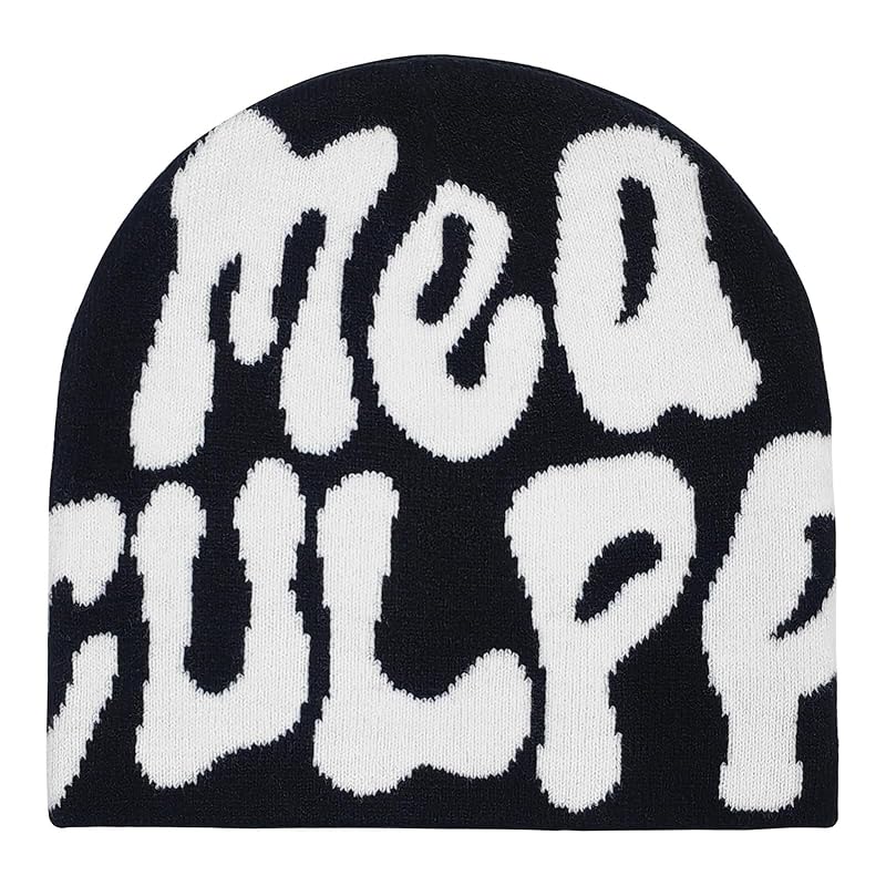 MEA Culpa One-Size Beanie for Men and Women with Double-Knit Warm Lining