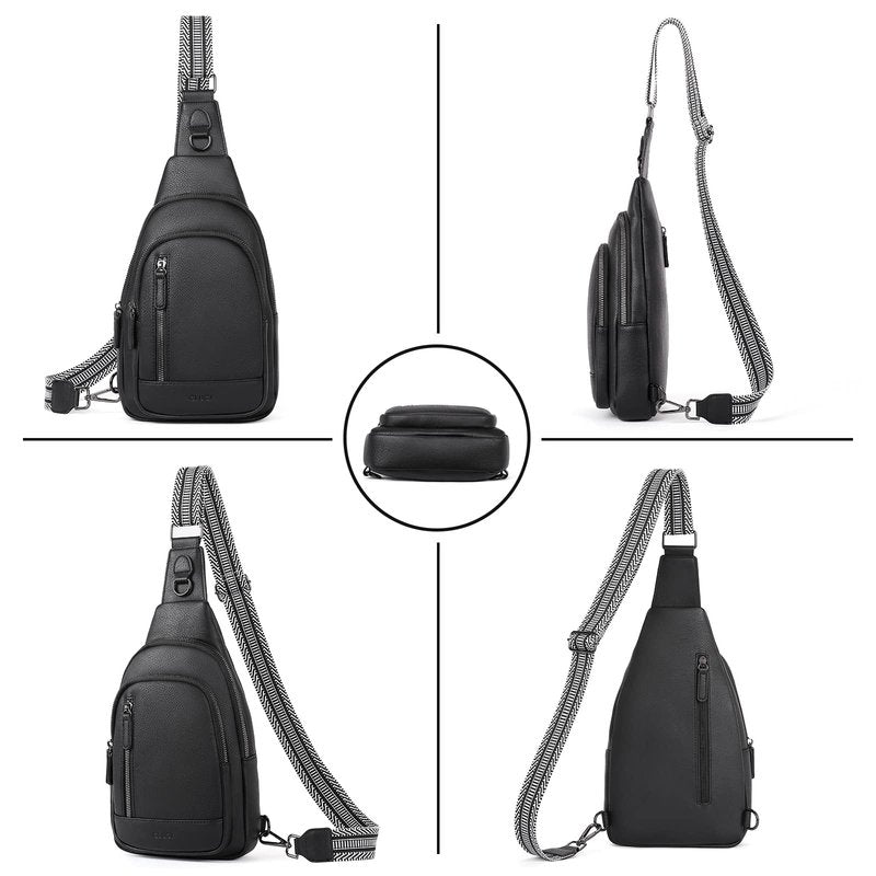 CLUCI Crossbody Bags for Women Men,Leather Sling Bag Cross Body Backpack for Woman Gifts for Women Birthday Unique