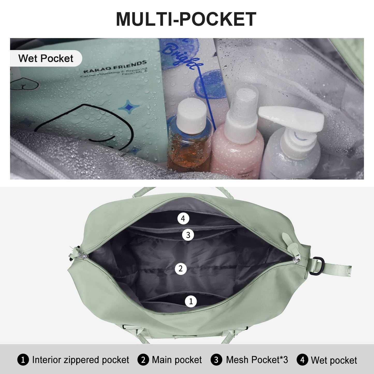 Travel Duffel Bag, Carry On Overnight Weekender Bags for Women