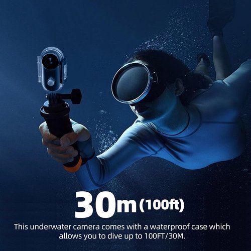 dahocamgo 4K Mini WiFi Action Camera Thumb POV Camera Portable Body Cam Wearable Sports Camera with Waterproof Case Camcorder Mount Anywhere for Cycling, Travel, Pet Walking(64GB, Black)