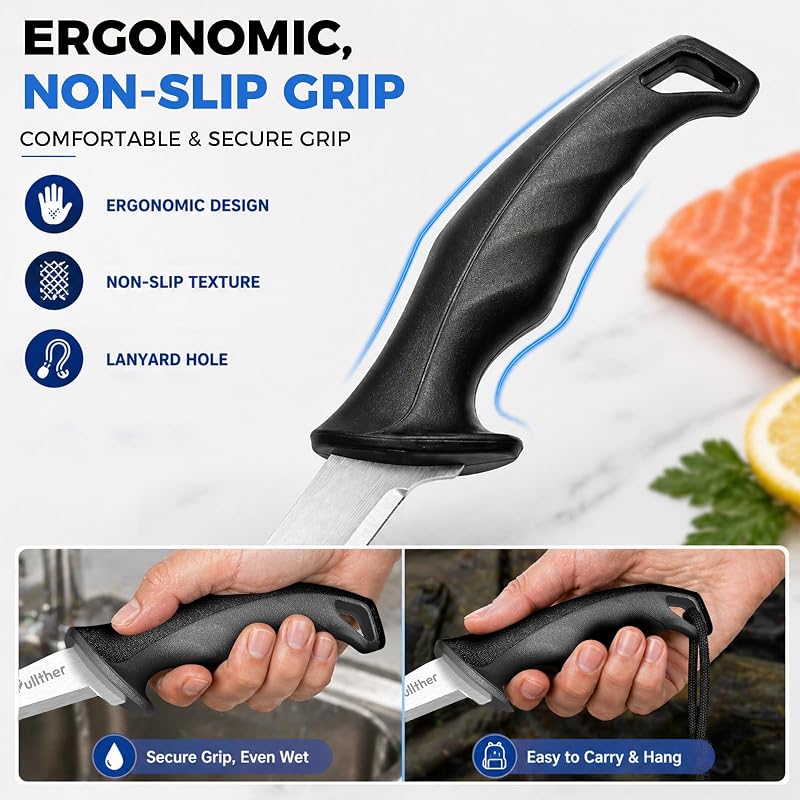 2pc Fishing Knife Set - 7" Fillet Knife & 5" Bait Knife with Sheaths (Variation of THIS listing)