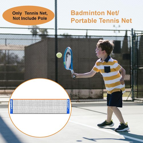 Ragyzity Badminton Pickleball Net, Polyester Badminton Net Replacement, Kids Adult Volleyball Training Net for Tennis, Volleyball, Only Tennis Net,No Include Pole (5.1m)