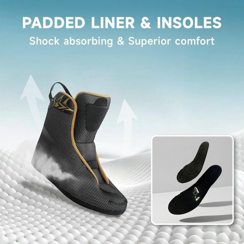 FLYDAZZLE Inline Skates for Men Urban - Freeride Slalom City Street Skating, Hard Boot ABEC-9 Bearing Ankle Support, Bonus Insoles Laces