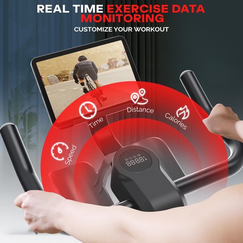 Sperax Exercise Bike, Stationary Bikes for Home, Indoor Cycling Bike, Spin Bike with Comfortable Seat, LED Display