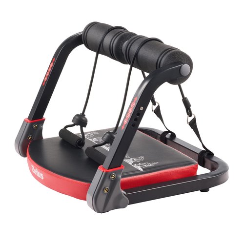 ZELUS Ab Machine with Resistance Bands for Home Gym, 2 in 1 Ab Workout Equipment with Rebound Assist 4 Intensities, Core Strength Trainer Whole Body Exercise Fitness Equipment for Home Workouts