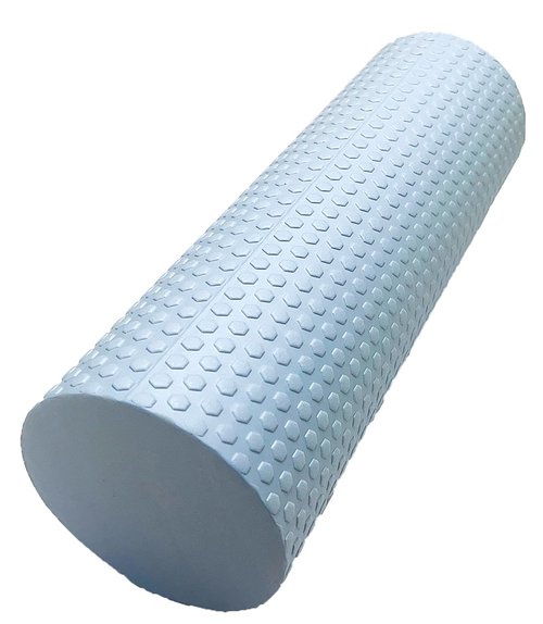 EVA Massage Roller, Recovery Foam Roller, Medium Density Light Blue Trigger Point Massage Roller for Deep Tissue Excercise, Physical Therapy, Muscle Restoration, 12" X 4" Round