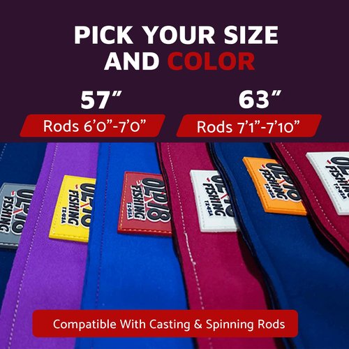 Old 18 Neoprene Fishing Rod Sleeve - Protective Rod Sock For Fishing Poles 6'-8' - Hook-Resistant Fishing Rod Case For Storage & Transport - Helps Keep Rods Afloat