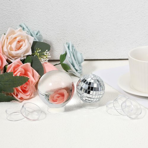 LIQWEI 15Pcs Clear Baseball Holder, Baseballs Stand for Display, Round Spheres Holder Softball Displays Stand, Golf Balls Display Case for Golf Ball, Baseball, Softball, Tennis Ball, Spheres