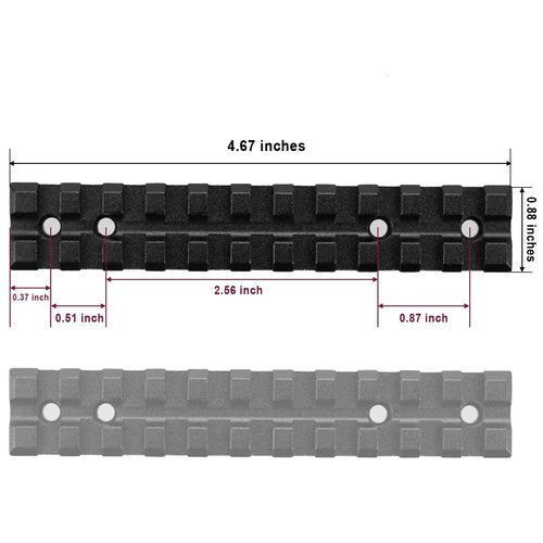 Bengor Picatinny Rail Mount for 10/22 with 11 Slots for Red DotsMounting, Scopes, Magnifiers