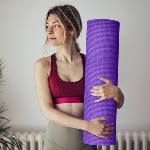 Yoga Matts for Women,2025 New Upgrade 5mm Thick Anti-Tear High Density Non Slip Extra Thick Yoga Mat with Carrying Strap,Pink Yoga Mat for Workouts,Pilates,Floor,Fitness,Stretching,Home Yoga,Gym