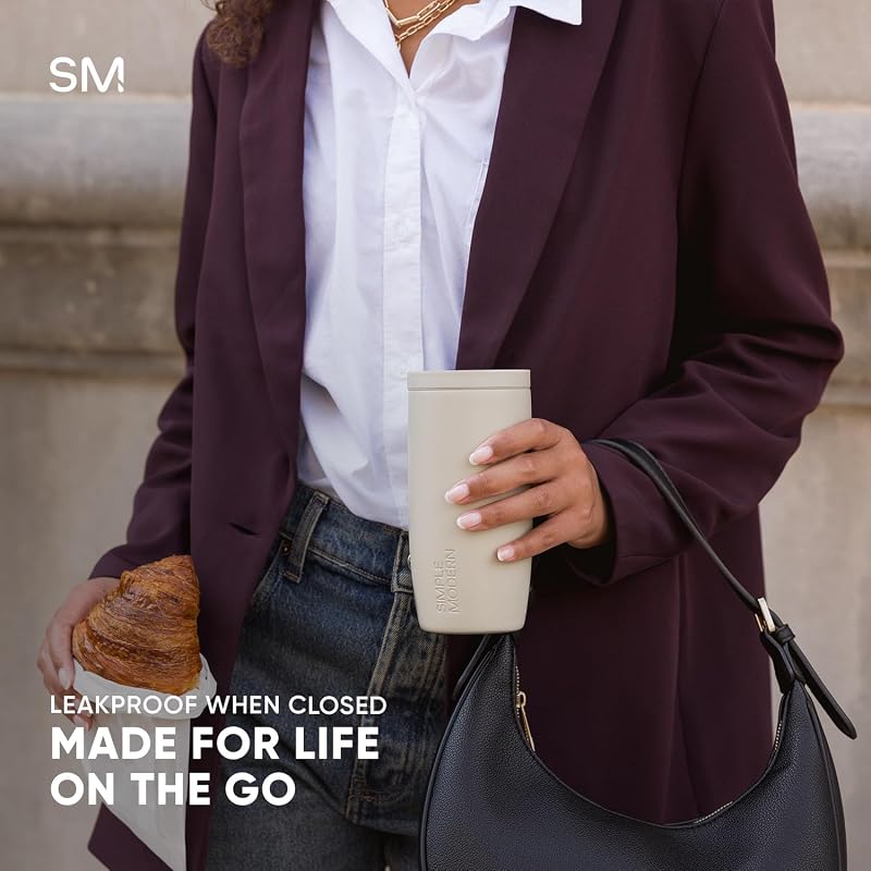 Simple Modern 16oz Ceramic-Lined Travel Mug with 360° Push-Button Lid - Slumberland
