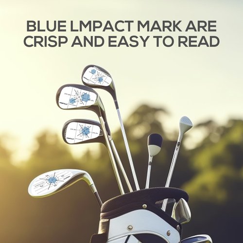 Golf Impact Tape 180PCS, Golf Impact Stickers, Golf Stickers, Mpact Tape For Golf Clubs, Golf Tape, Golf Club Labels Personalized, Self-Teaching Sweet Spot And Consistency Analysis (White 180PCS)