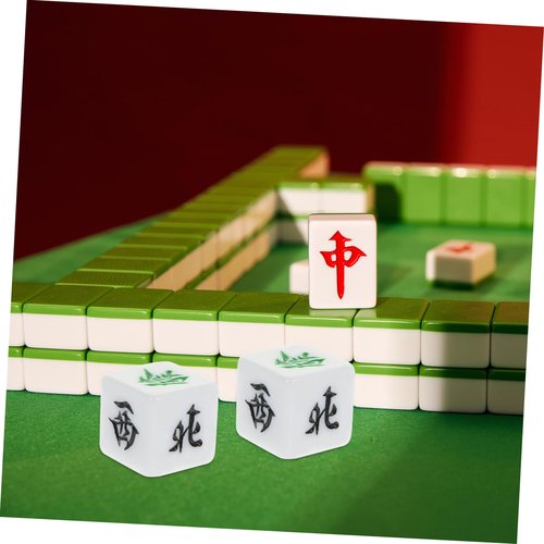 ERINGOGO 5pcs Portable Mahjong Dice Acrylic Dice Set Mahjong Wind for Party Game