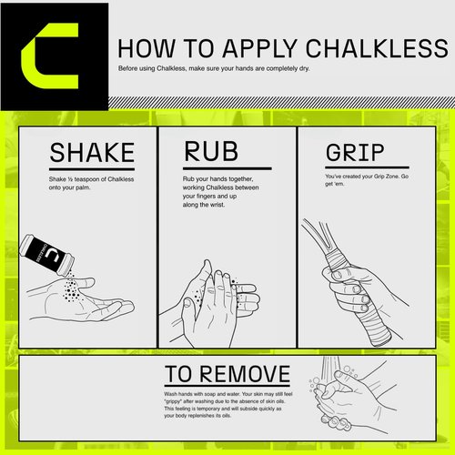 Chalkless Grip Enhancer, Less Mess Non Toxic Replacement for Liquid Chalk, Grip Solution for Weightlifting, Gaming, Tennis, Golf, Engineered to Improve Grip for Longer (8 Gram)